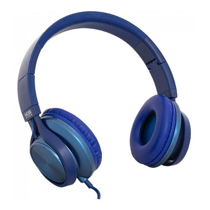 Audífonos Con Micrófono Modelo Mobifree, Alámbricos (3.5 mm), Cable 1.2m, Color Azul Metálico, ACTECK MB-02013