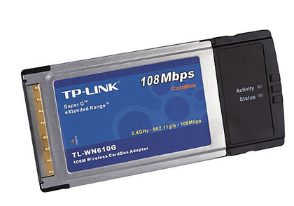 Adaptador Cardbus Inalámbrico, 108 Mbps, TP-LINK TL-WN610G