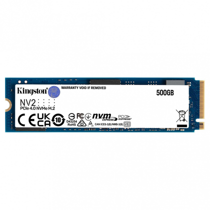 Unidad de Estado Sólido (SSD) NV2 NVMe, 500GB, PCI Express 4.0, M.2, KINGSTON SNV2S/500G