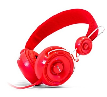 Audífonos Con Micrófono, Alámbricos (3.5 mm), Color Rojo, Longitud del Cable 1.2 Metros, VORAGO HP-205-RD