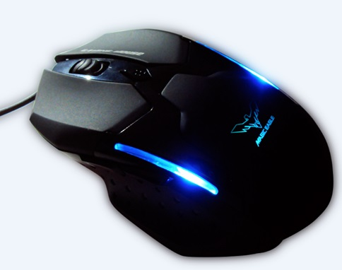 Ratón (Mouse) Gamer, Alámbrico (USB), Hasta 2400 DPI, 5 Botones, Color Negro, NACEB NA-167