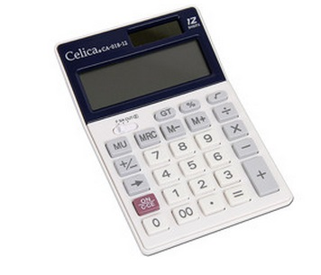 Calculadora Semi Escritorio, 12 Dígitos, Color Negro, Dual, CELICA CA-018