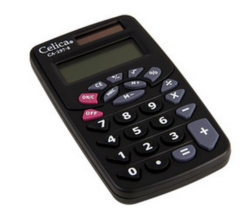 Calculadora de Bolsillo, 8 Dígitos, Color Negro, Dual, CELICA CA-297-8
