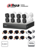 Kit de Video Vigilancia, Incluye 1 DVR COOPER XVR1B08 - 8 Canales + 8 Cámaras COOPER B1A21 + 8 Rollos de Cables Siames + 2 Fuente de Poder, H.265+1080p, DAHUA XVR1B08KIT