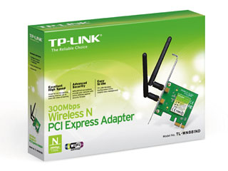 Tarjeta PCI Express - WiFi, 2 Antenas Desmontable, Hasta 300 Mbps, TP-LINK TL-WN881ND