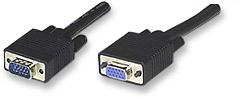 Cable de Video VGA DB15 (M-H), Color Negro, Longitud 7.5 Metros, MANHATTAN 327015