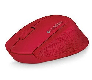Ratón (Mouse) Óptico Modelo M280, Inalámbrico (USB), 3 Botones, Hasta 1000 DPI, Color Rojo, LOGITECH 910-004286