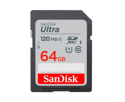 Memoria Flash SD Ultra, 64GB SDHC UHS-I, Clase 10, U1, SANDISK SDSDUN4-064G-GN6IN