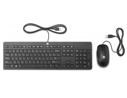 Kit de Teclado y Ratón (Mouse)  Slim Business, Alámbrico, USB 2.0, Color Negro, HP T4E63AA#ABM