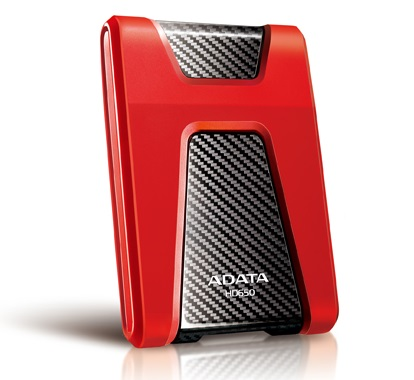 Disco Duro Externo Durable HD650, Capacidad 1TB (1,000GB), Interfaz USB 3.1, Color Rojo, ADATA AHD650-1TU31-CRD