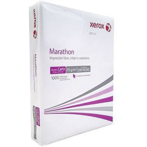 Paquete de Hojas Tamaño Carta Xerox Marathon 99% Blancura 500 hojas, Cajas  y Paquetes de Papel