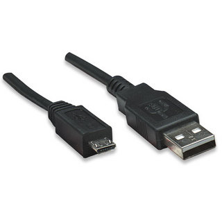 Cable de Datos Micro USB - USB (M-M), Longitud 3 Metros, MANHATTAN 325684