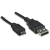 Cable de Datos Micro USB - USB (M-M), Longitud 0.5 Metros, MANHATTAN 325677