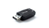 Adaptador USB - 3.5 mm, Micrófono / Audífono, Color Negro, VORAGO ADP-201