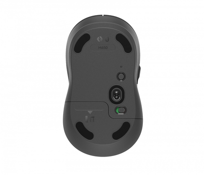 Ratón (Mouse) Óptico Signature M650 (Mediano), Inalámbrico, Bluetooth, Hasta 2000 dpi, 5 Botones, Color Grafito, LOGITECH 910-006250