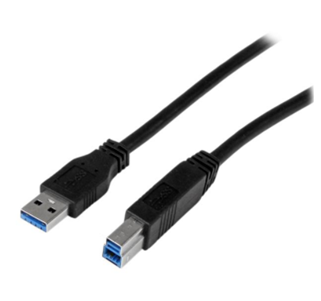 Cable USB - USB-B (M-M), Color Negro, Longitud 2.0 Metros, STARTECH USB3CAB2M