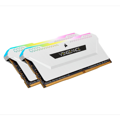Kit Memoria RAM Vengeance RGB Pro SL, 16GB (2 X 8GB) DDR4, 3600 MHz (PC4-28800), Non-ECC, CL18, XMP, Color Blanco, CORSAIR CMH16GX4M2D3600C18W
