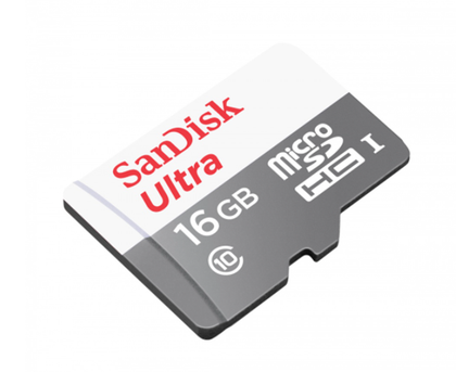 Memoria Flash Ultra MicroSDHC UHS-I, Clase 10, Capacidad 16GB, con Adaptador, SANDISK SDSQUNS-016G-GN3MA