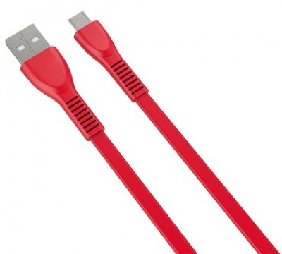 Cable de Datos Micro USB - USB (M-M), Longitud 1.0 Metros, Color Rojo, NACEB NA-0103R