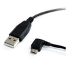 Cable Micro USB - USB (M- M), Color Negro, Longitud 1.8 Metros, En "L", STARTECH UUSBHAUB6LA