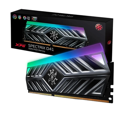 Memoria Ram XPG Spectrix D41 Tungsten Grey DDR4, PC4-25600 (3200MHz), 8GB, Non-ECC, CL16, XMP, ADATA AX4U32008G16A-ST41