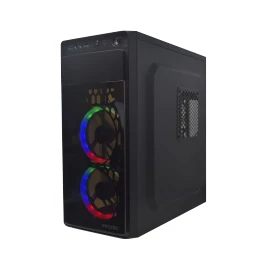 Gabinete Gamer ATX / Micro ATX EVOTEC, Sin Fuente de Poder, Color Negro, 1 Ventilador Frontal, Panel Acrílico, NACEB EV-1008G-SF
