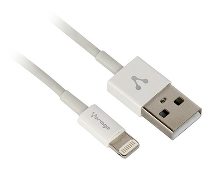 Cable de Datos Lightning - USB (M-M), Color Blanco, Longitud 1.0 Metros, VORAGO CAB-110-WH