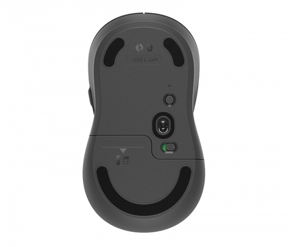 Ratón (Mouse) Óptico Signature M650 (Grande / Izquierdo), Inalámbrico, Bluetooth, Hasta 2000 dpi, 5 Botones, Color Grafito, LOGITECH 910-006234