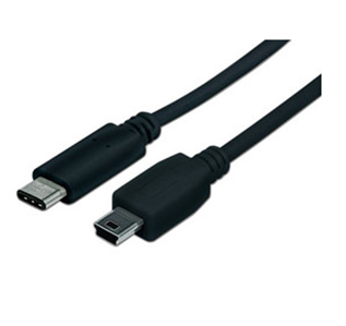 Cable de Datos USB-C - Mini USB (M-M), Longitud 1.0 Metros, MANHATTAN 353328