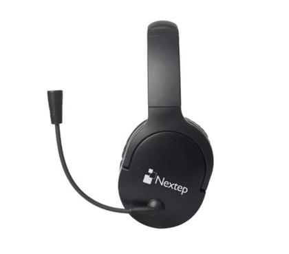 Audífonos C/ Micrófono, Conexión Inalámbrica (Bluetooth), Color Negro, Recargables, NEXTEP NE-424
