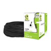 Bobina Cable UTP Cat 5E, 4 Pares, 100 Metros, Color Negro, Uso Exterior, BROBOTIX 055100
