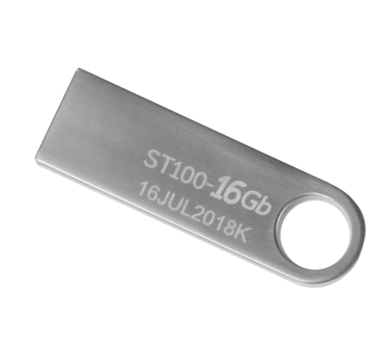 Memoria Flash USB 2.0, ST100, Capacidad 16GB, Carcasa Metálica, STYLOS STMUSB2B