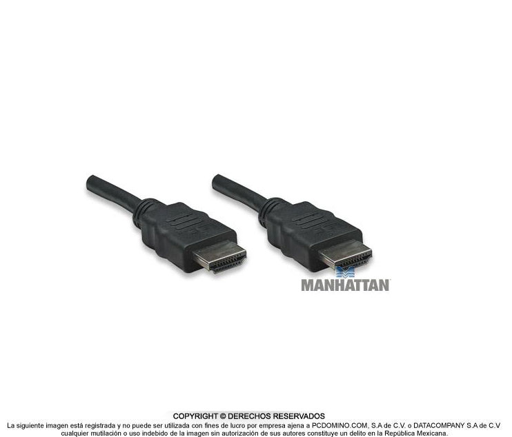 Cable de Video HDMI - HDMI (M-M), Longitud 5.0 Metros, MANHATTAN 306133