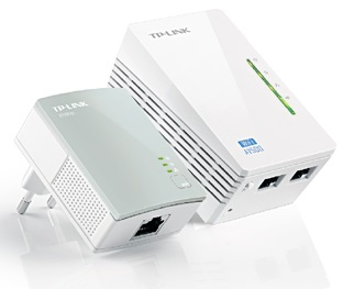 Extensor de Rango WiFi PowerLine AV600 , Hasta 300 Mbps, Kit de Inicio, TP-LINK TL-WPA4220KIT