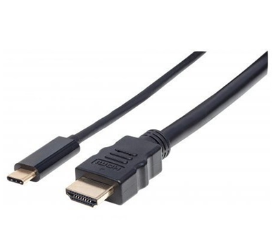 Cable de Video USB-C - HDMI (M-M), Longitud 2.0 Metros, MANHATTAN 151764