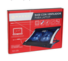 Cooling Stand (Base de Enfriamiento) Para Laptop, 2 Ventiladores, Color Negro, Soporta Hasta 17", Angulo Ajustable, NACEB NA-636