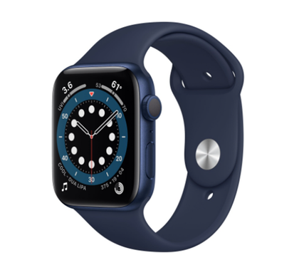Apple Watch Series 6 de 40mm con GPS, CPU Dual Core S6, Pantalla Retina OLED, Wi-Fi, BT 5.0, WatchOS 7, Incluye Correa Deportiva Azul, Color Azul, APPLE MG143LZ/A