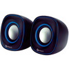 Bocinas 2.0 Alámbricas (3.5 mm), GETTTECH, Energía Por USB, Color Negro / Azul, QIAN SG-20U
