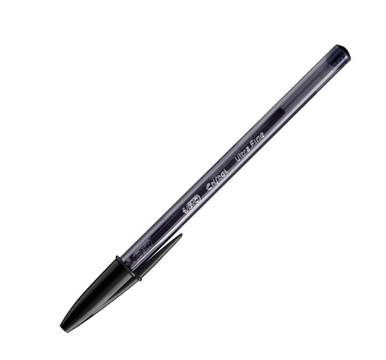 Pluma (Bolígrafo), Modelo Cristal Precisión Soft, Color Negro, Punta Ultra Fina (0.7 Milímetros), BIC CNP-12NE