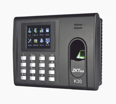 Lector Biométrico de Huella y Tarjetas para Control de Acceso y Tiempo y Asistencia con Batería de Respaldo, ZKTECO K-30