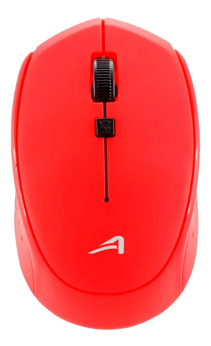Ratón (Mouse) Óptico, RF Inalámbrico (USB), Hasta 1600 DPI, Color Rojo, ACTECK AC-916479