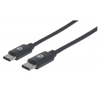 Cable de Datos USB-C - USB-C (M-M), Longitud 2.0 Metros, MANHATTAN 354875