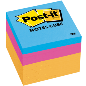 Notas Adhesivas (Post-it), Colores Neon, 2 x 2