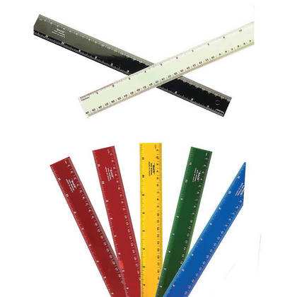 Regla de Plastico (Poliestireno), 30 Centímetros, Colores, BACO R-5030