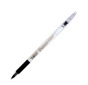 Pluma (Bolígrafo), Modelo Diamante Grip, Color Negro, Punto Grueso (1.2 Milímetros), BIC MSDG-11N