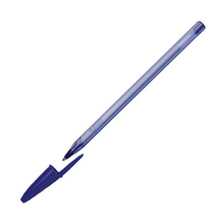 Pluma (Bolígrafo), Modelo Cristal Deslizat, Color Azul, Punta Mediano (1.2 Milímetros), BIC CS-12AZ