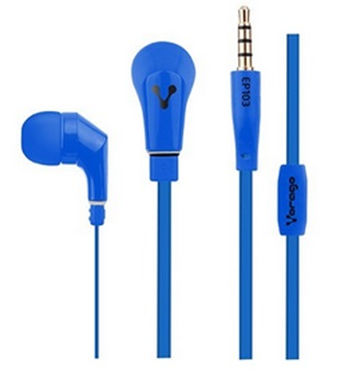 Audífonos Con Micrófono, Alámbricos (3.5 mm), Color Azul, VORAGO EP-103-BL