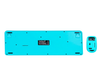 Kit de Teclado y Mouse Inalámbricos, con Soporte para Dispositivo Móvil, Color Negro / Azul, TECHZONE TZ20COMB02-INA