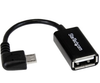 Adaptador Micro USB - USB (M-H), On-the-Go (OTG), Color Negro, Longitud 0.12 Metros, En "L", STARTECH UUSBOTGW