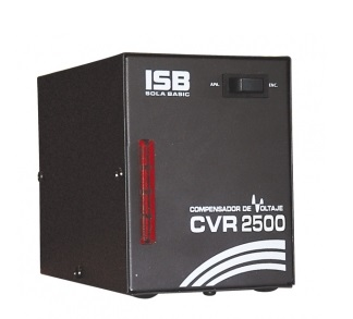 Regulador de Voltaje, 2500VA/1500W, 1 Contacto Monofásico, Diseñado para Equipos C/Motor, Sola Basic CVR-2500